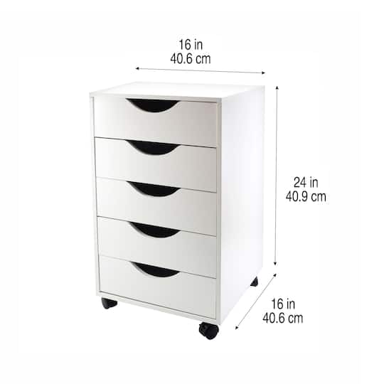 Modular Mobile Chest By Simply Tidy, Small White Wooden Drawer Unit